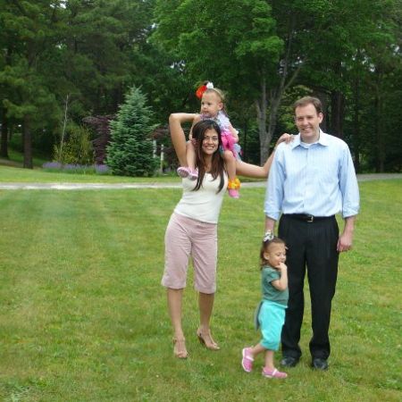 An old picture of Diana and her husband, Lee with their twin children.